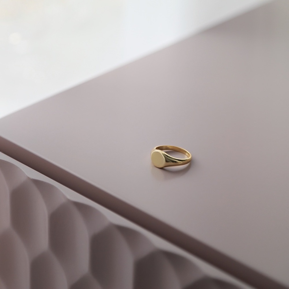 Signet Midi Ring | 14k Gold Plated - Picture 5 of 8